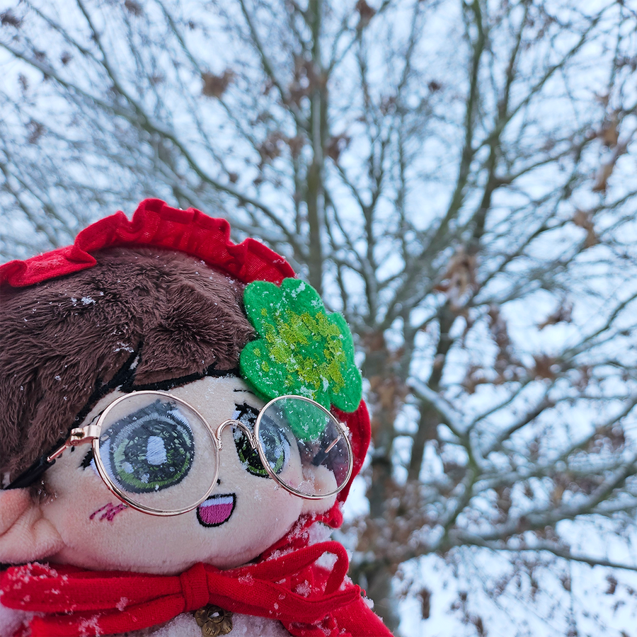 cloverdoll admiring the beauty of winter.